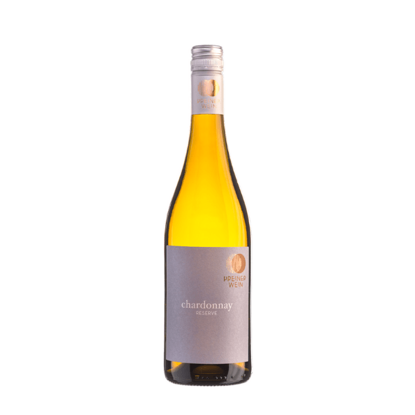 Chardonnay Reserve Flasche vom Weingut Preiner aus Österreich.