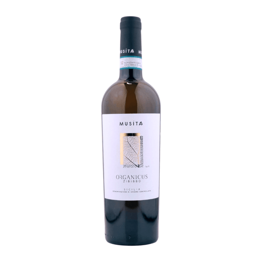 Weinflasche 2024 Organicus Zibibbo Weisswein aus Sizilien von Weingut Musita aus Italien